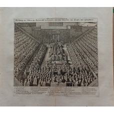 House OF Parliament Trial OF Strafford London England 1630 Hollar Antique View