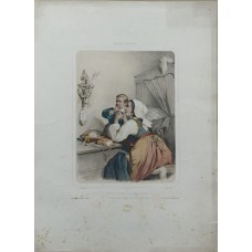 FERDINAND MAROHN - God punishes the wicked. Lithograph by ALOPHE. Italy