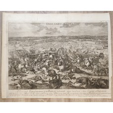 1739 Battle Of Oudenarde Belgium James Smith Antique Copper Engraved Map