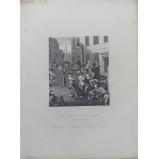 Hogarth 1833 Set of 4 Antique Prints. Four Stages of Cruelty. Book Plates