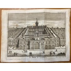 London Stock Exchange England 1754 Thomas Salmon Antique Copper Engraved View