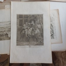 Reiter und Nonne Galerie flamands Le Brun n. Metsu Letellier Kupferstich 1792