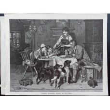 Authentic antique lithograph 