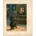 Three antique German domestic lithographs by Carl Mayer: 