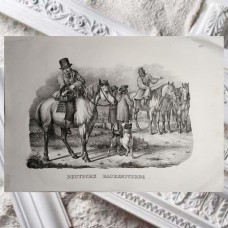 Schinz 1827 Lot of 3 Folio Horse Prints. Book Plates