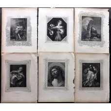 Payne & Hagger C1860 Lot of 12 Folio Religious Prints. Book Plates, Jesus etc