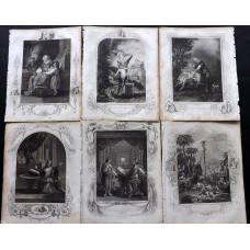 Fleetwood 1859 Lot of 9 Antique Religious Prints. Book Plates