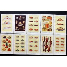 Mrs Beeton C1930 Lot of 10 Vintage Food Prints. Book Plates