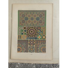 Mauresque Arabe 4 Farb-Lithographien Racinet Ornement polychrome Ornamente 1885