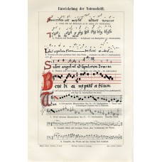 1895 MUSIC MUSICAL NOTES SHEET MUSIC Antique Lithograph Print