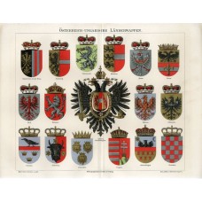 1887 Austria-hungary Galicia Bukovina Ukraine Bohemia Dalmatia Tirol Arms