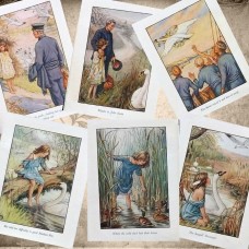 Cicely Mary Barker C1940 Lot of 12 Vintage Children Juvenile Prints Rushie River