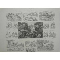 Antique engraving – steel plate print – Russia. Vege's 